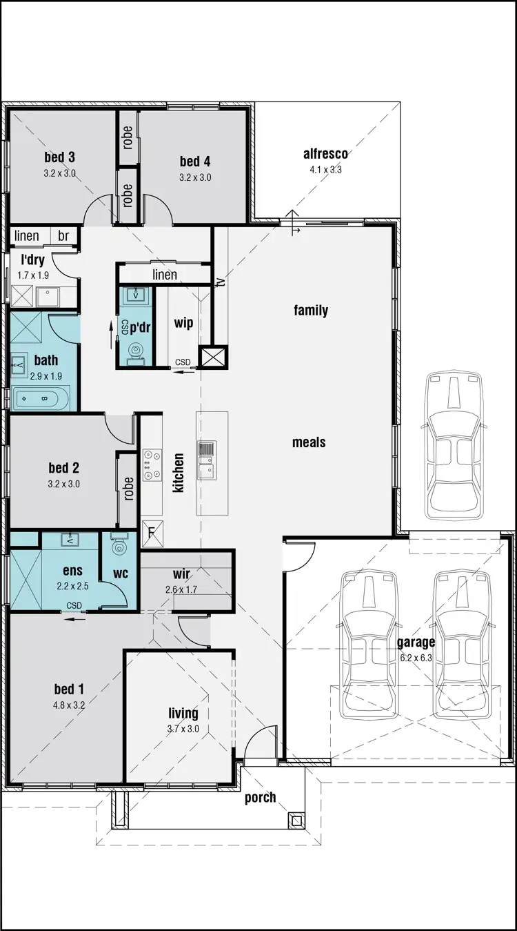 Floorplan of Homely house listing, 25 Rynas Way, Diggers Rest VIC 3427