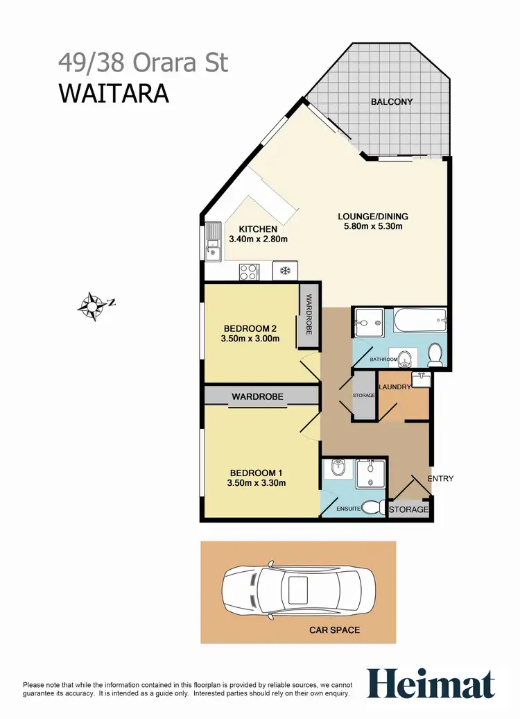 Floorplan of Homely apartment listing, 49/38 Orara Street, Waitara NSW 2077