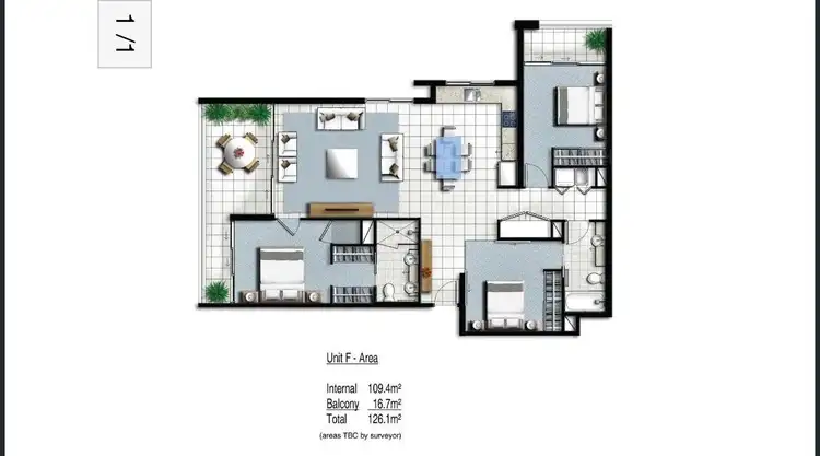 Floorplan of Homely apartment listing, 803/43 Harbour Town Drive, Biggera Waters QLD 4216