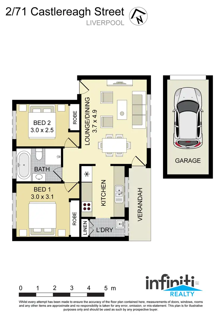 Floorplan of Homely apartment listing, 2/71 Castlereagh Street, Liverpool NSW 2170