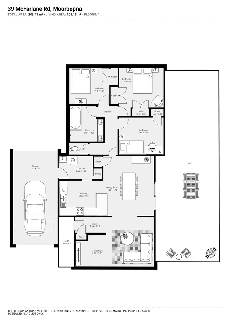 Floorplan of Homely house listing, 39 McFarlane Road, Mooroopna VIC 3629