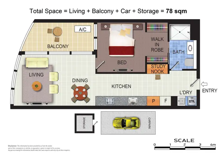 Floorplan of Homely apartment listing, 1610/2 Furzer Street, Phillip ACT 2606