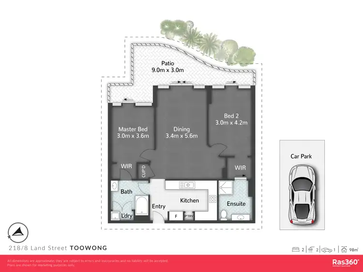 Floorplan of Homely apartment listing, 218/8 Land Street, Toowong QLD 4066