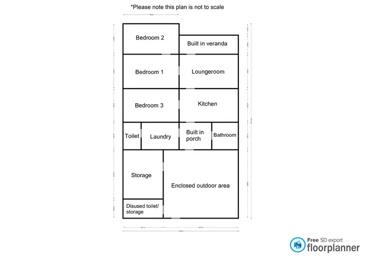 Floorplan of Homely house listing, 52 Townsend Street, Nhill VIC 3418