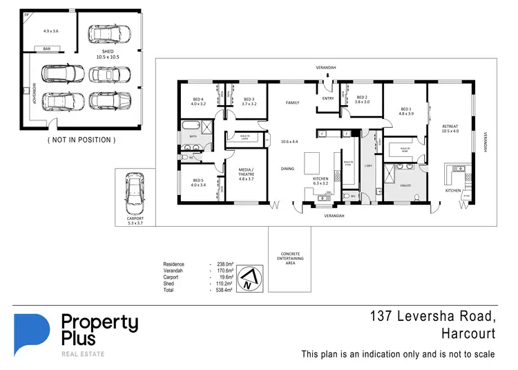 Floorplan of Homely house listing, 137 Leversha Road, Harcourt VIC 3453