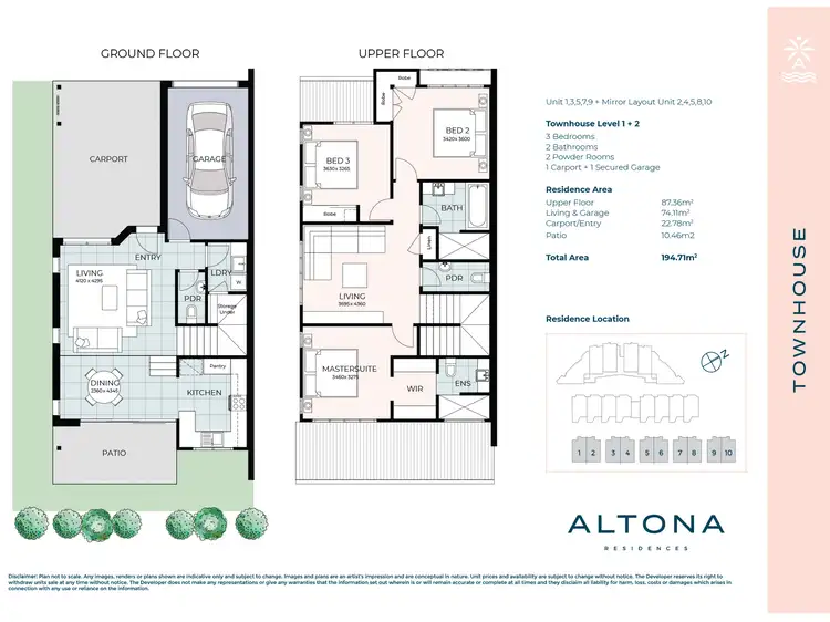 Floorplan of Homely townhouse listing, 6/9 KOEL CIRCUIT, Peregian Springs QLD 4573