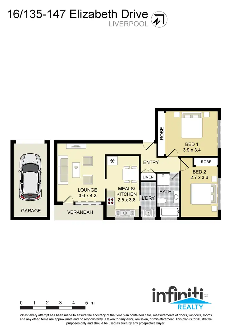 Floorplan of Homely apartment listing, 16/135-147 Elizabeth Drive, Liverpool NSW 2170