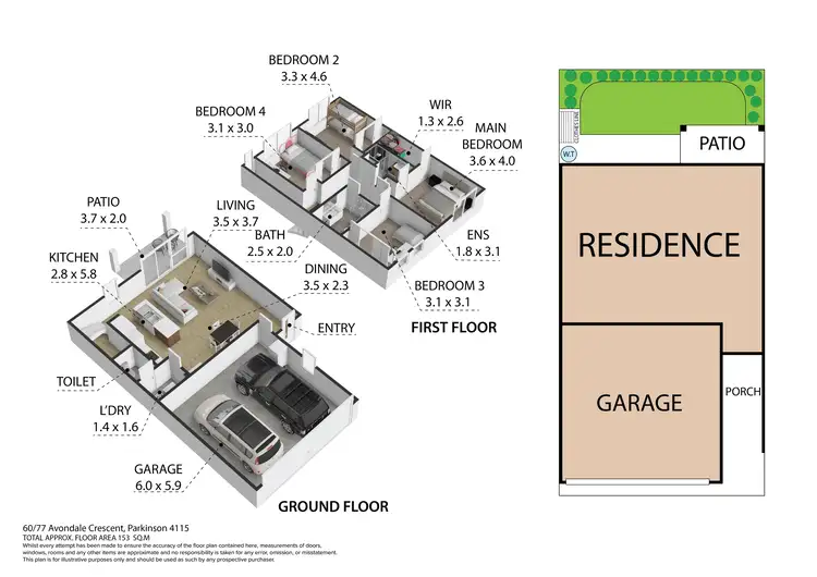 Floorplan of Homely townhouse listing, 60/77 Avondale Crescent, Parkinson QLD 4115