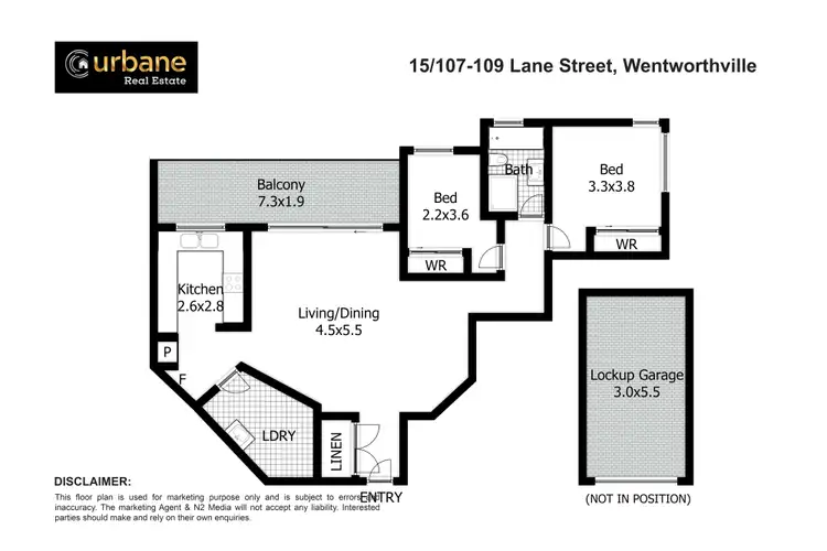 Floorplan of Homely unit listing, 15/107-109 Lane Street, Wentworthville NSW 2145
