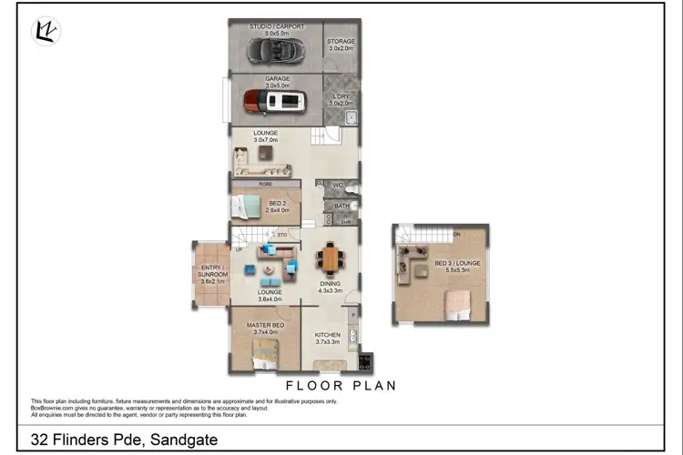 Floorplan of Homely house listing, 32 Flinders Parade, Sandgate QLD 4017