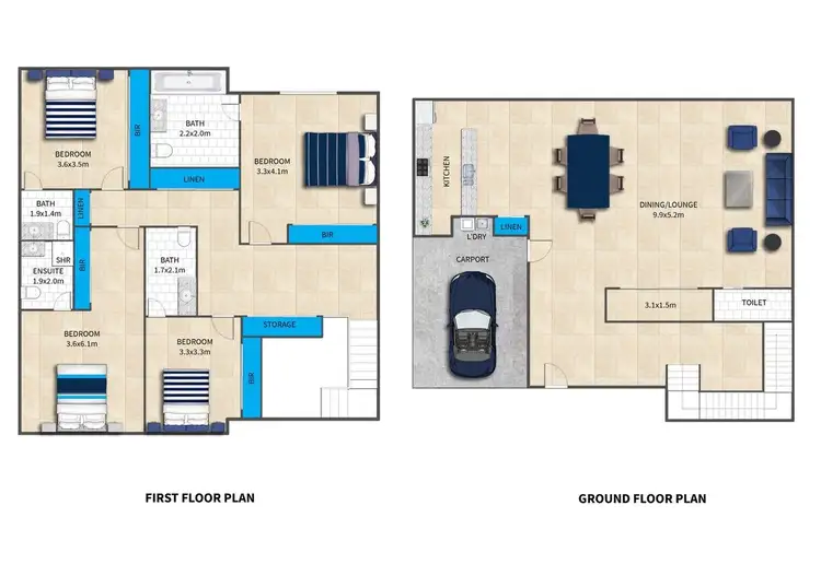 Floorplan of Homely townhouse listing, 2/33 Makybe Diva Drive, Ooralea QLD 4740