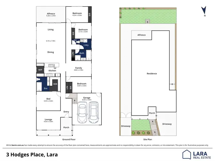 Floorplan of Homely house listing, 3 Hodges Place, Lara VIC 3212