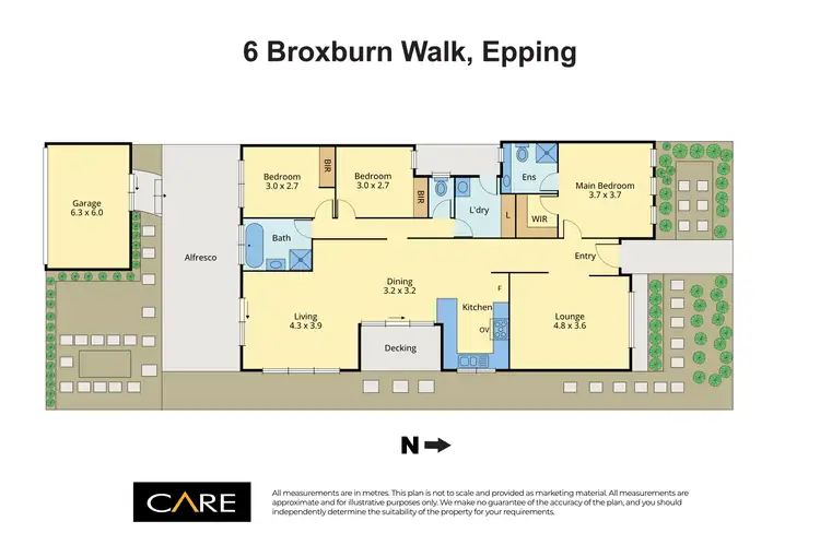 Floorplan of Homely townhouse listing, 6 Broxburn Walk, Epping VIC 3076
