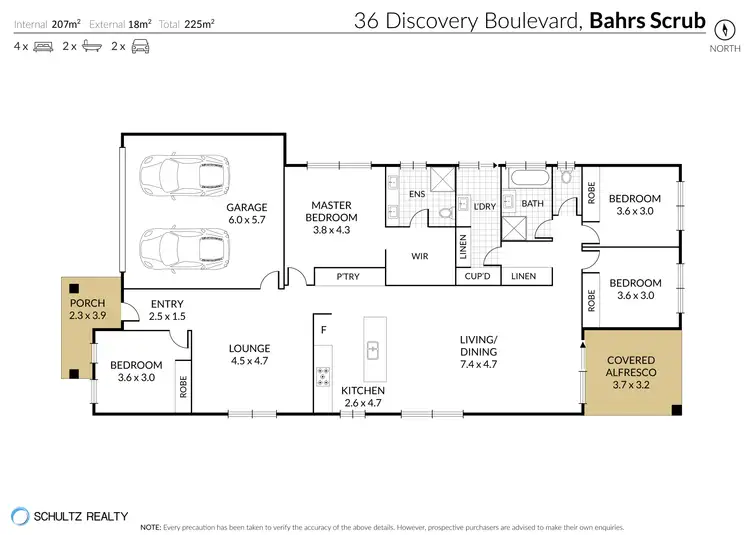 Floorplan of Homely house listing, 36 Discovery Boulevard, Bahrs Scrub QLD 4207