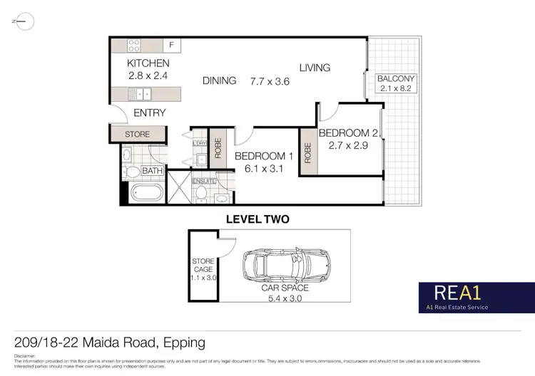 Floorplan of Homely apartment listing, 209/18 Maida Road, Epping NSW 2121
