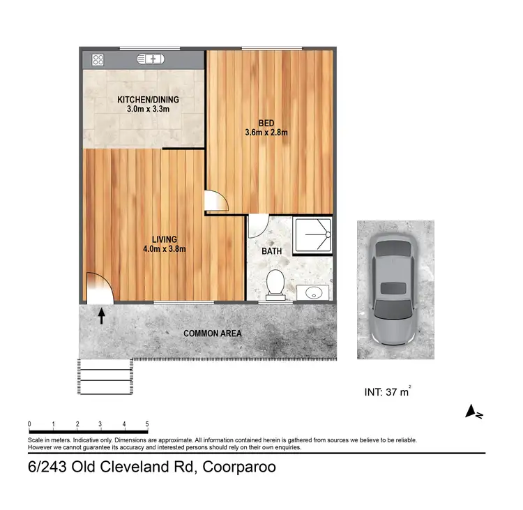Floorplan of Homely unit listing, 6/243 Old Cleveland Road, Coorparoo QLD 4151