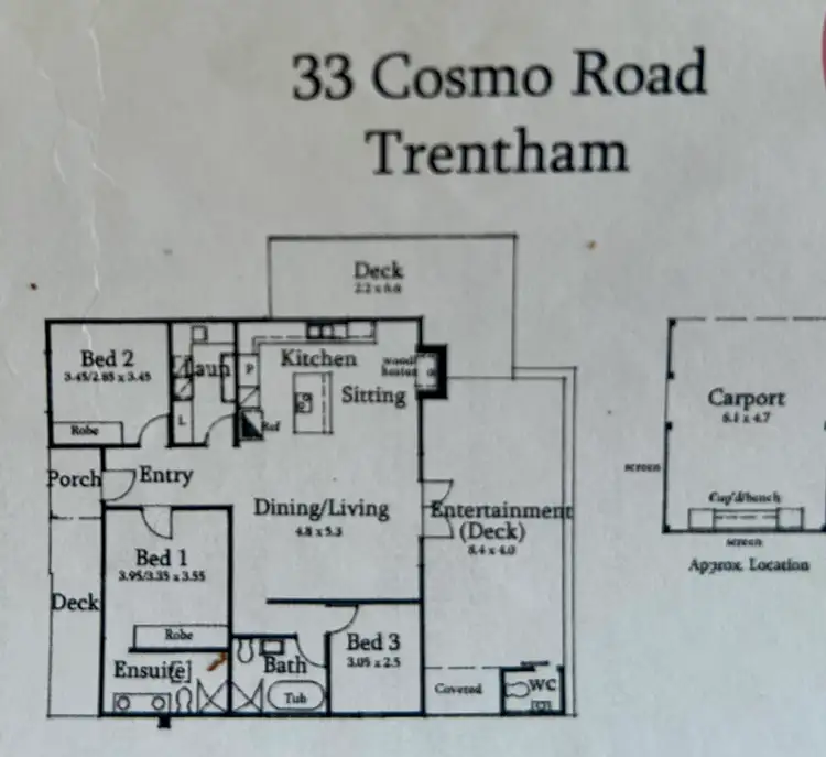 Floorplan of Homely house listing, 33 Cosmo Road, Trentham VIC 3458