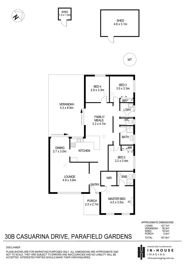 Floorplan of Homely house listing, 30B Casuarina Drive, Parafield Gardens SA 5107
