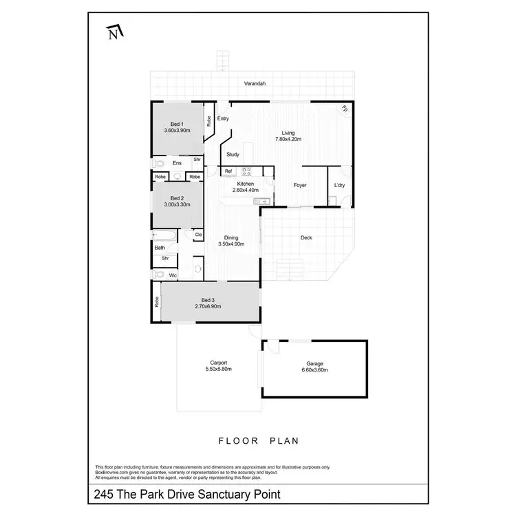 Floorplan of Homely house listing, 245 THE PARK DRIVE, Sanctuary Point NSW 2540