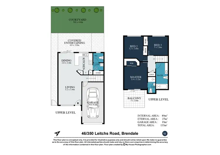 Floorplan of Homely townhouse listing, 46/350 Leitchs Road, Brendale QLD 4500