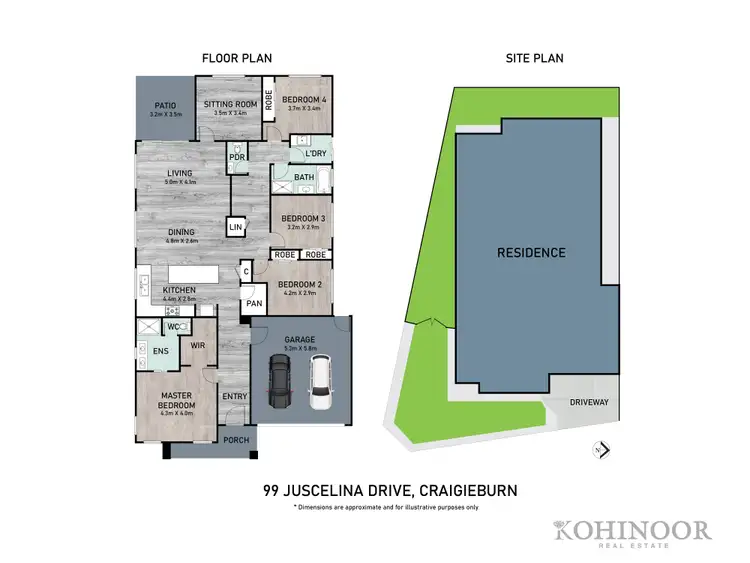 Floorplan of Homely house listing, 99 Juscelina Drive, Craigieburn VIC 3064