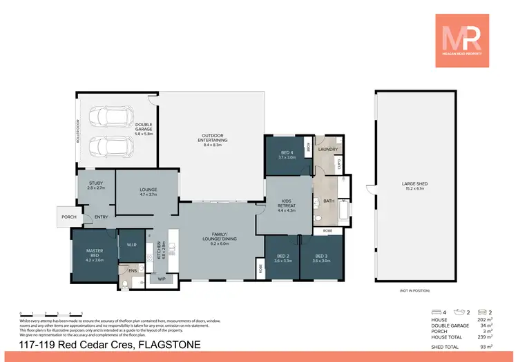 Floorplan of Homely house listing, 117 Red Cedar Crescent, Flagstone QLD 4280