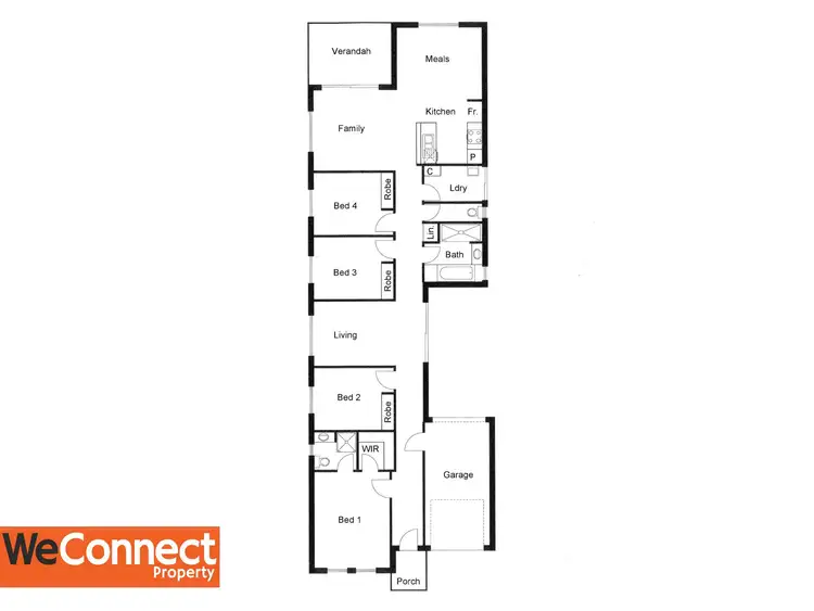 Floorplan of Homely house listing, 1A Clifford Way, Valley View SA 5093