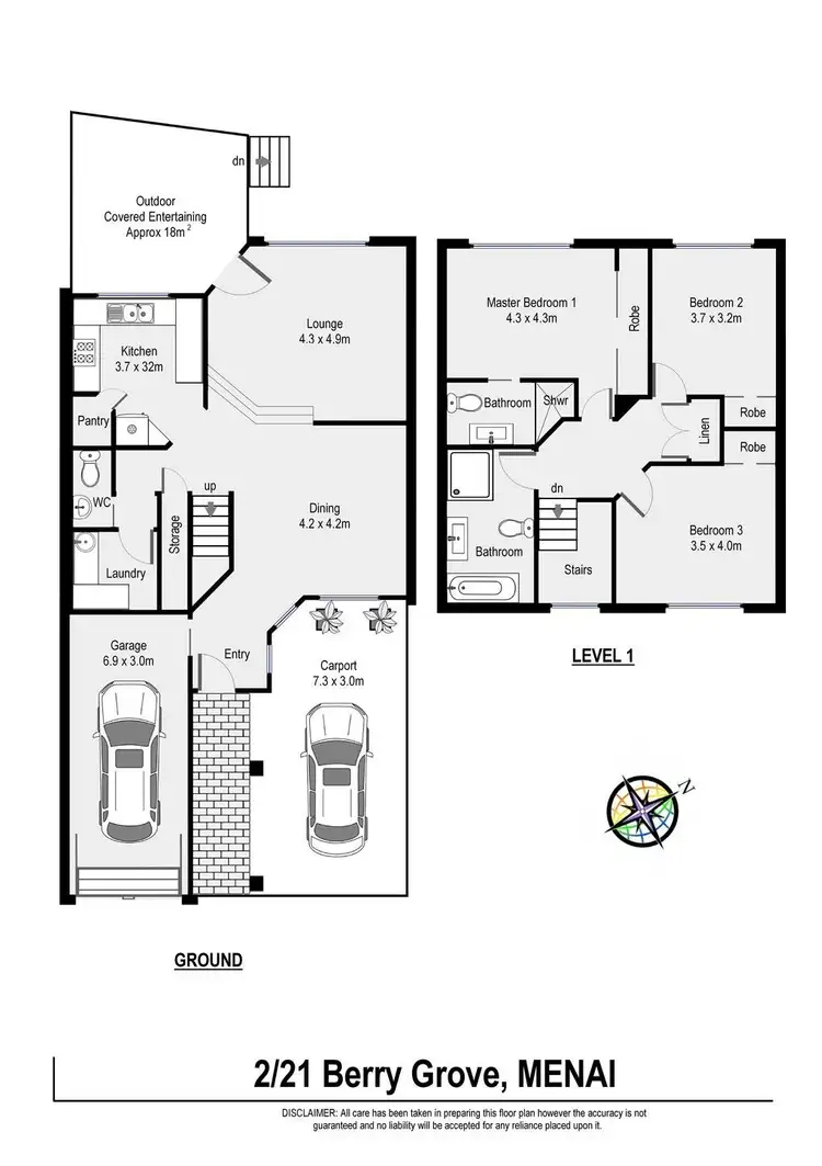 Floorplan of Homely townhouse listing, 2/21-35 Berry Grove, Menai NSW 2234