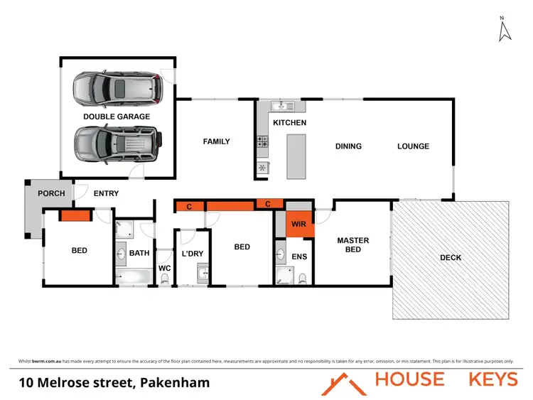 Floorplan of Homely house listing, 10 MELROSE STREET, Pakenham VIC 3810