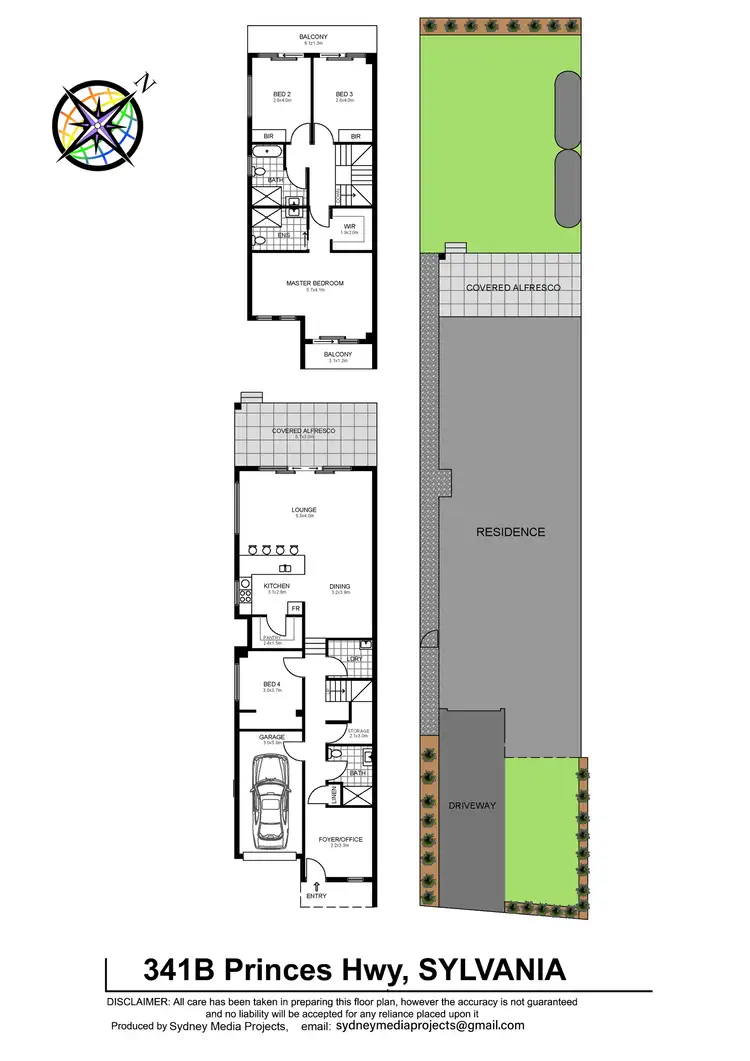 Floorplan of Homely semi-detached listing, 341B Princes Highway, Sylvania NSW 2224