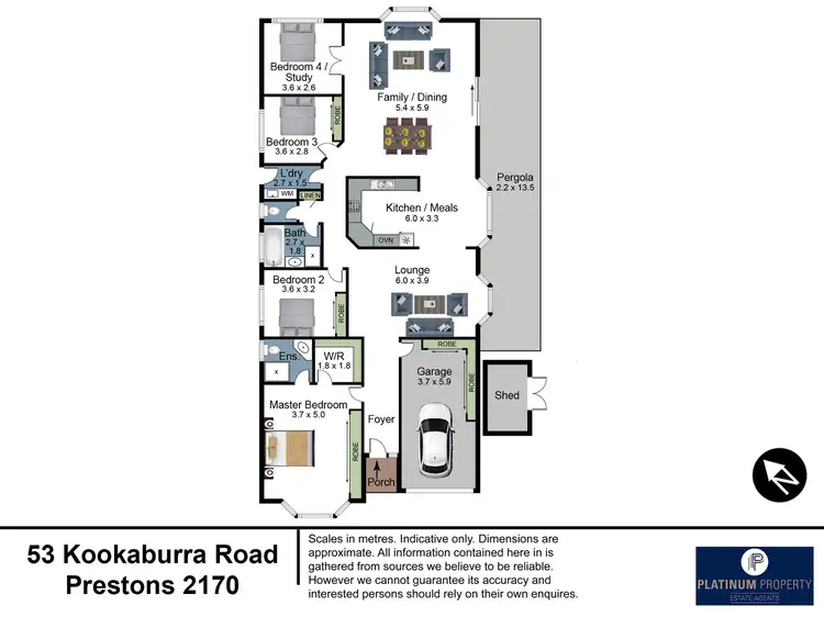 Floorplan of Homely house listing, 53 Kookaburra Rd, Prestons NSW 2170