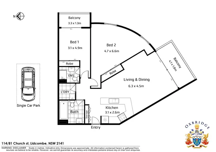Floorplan of Homely apartment listing, 114/81 Church Street, Lidcombe NSW 2141