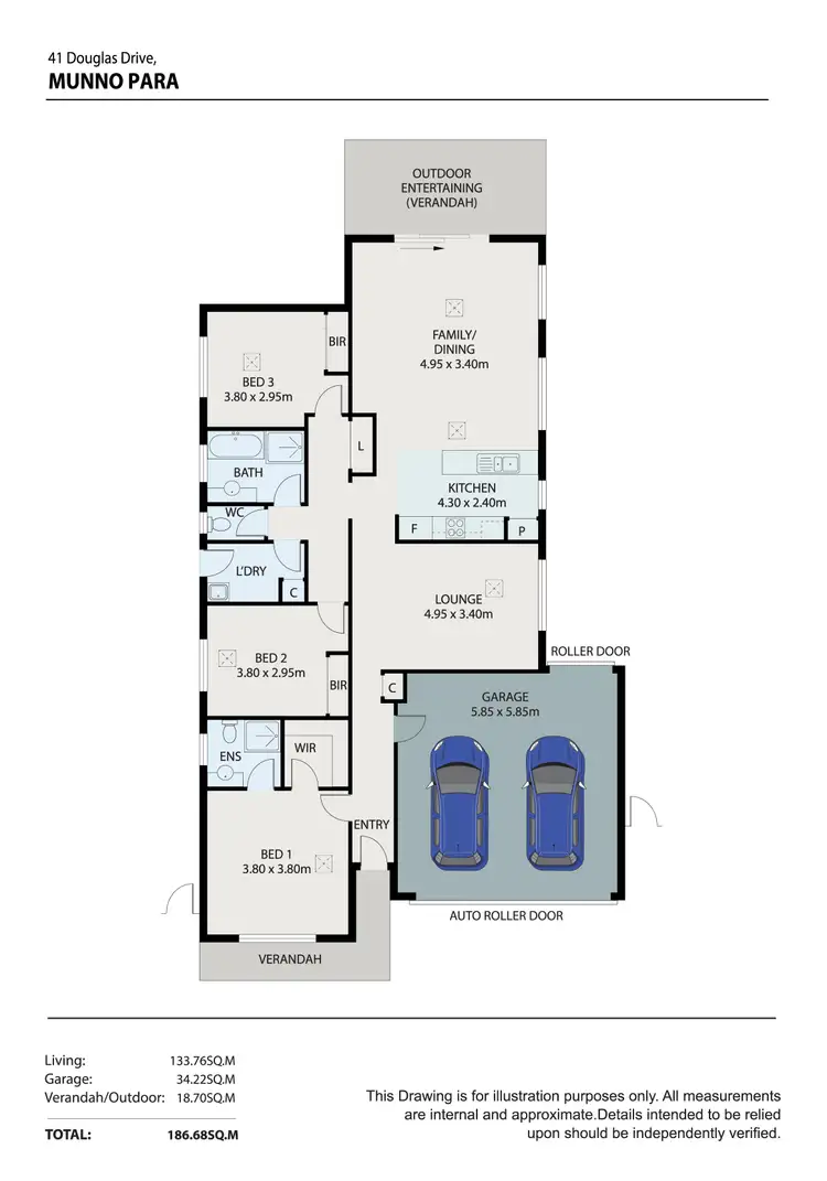 Floorplan of Homely house listing, 41 Douglas Drive, Munno Para SA 5115