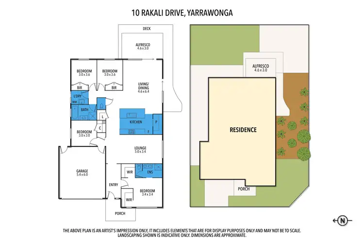 Floorplan of Homely house listing, 10 Rakali Drive, Yarrawonga VIC 3730
