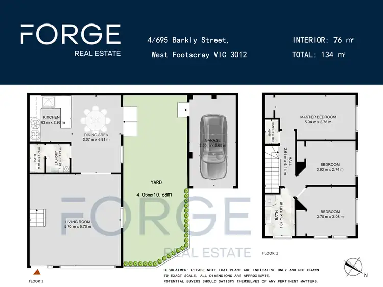 Floorplan of Homely townhouse listing, 4/695 Barkly Street, West Footscray VIC 3012