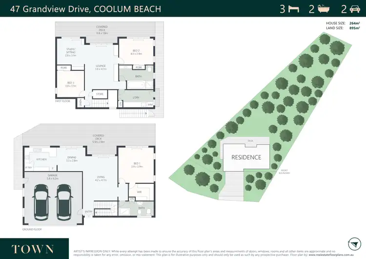 Floorplan of Homely house listing, 47 Grandview Drive, Coolum Beach QLD 4573