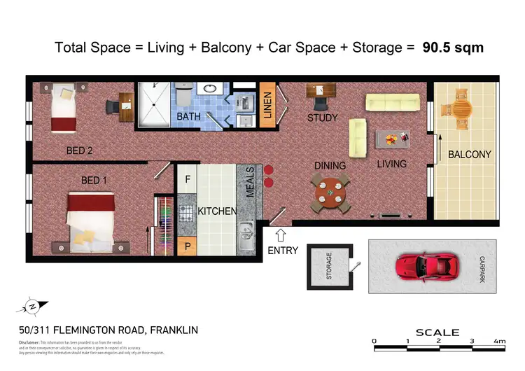 Floorplan of Homely apartment listing, 50/311 Flemington Road, Franklin ACT 2913