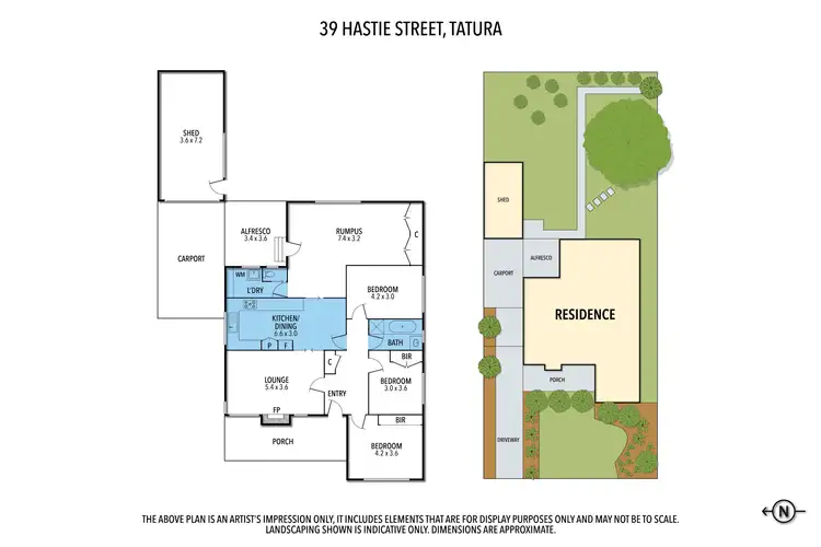 Floorplan of Homely house listing, 39 HASTIE STREET, Tatura VIC 3616