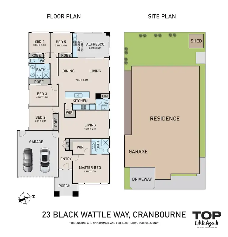 Floorplan of Homely house listing, 23 Black Wattle Way, Cranbourne VIC 3977