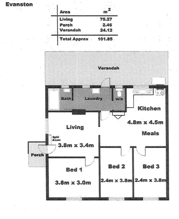 Floorplan of Homely semi-detached listing, 21 Longford Street, Evanston SA 5116