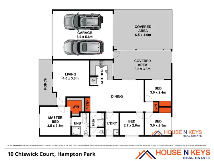Floorplan of Homely house listing, 10 CHISWICK COURT, Hampton Park VIC 3976
