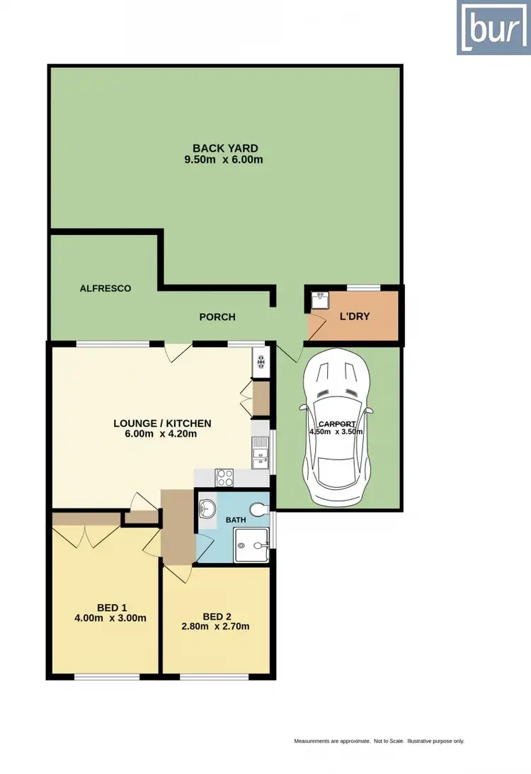 Floorplan of Homely unit listing, 2/522 Hill Street, West Albury NSW 2640