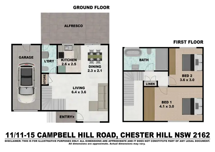 Floorplan of Homely townhouse listing, 11/11-15 Campbell Hill Road, Chester Hill NSW 2162