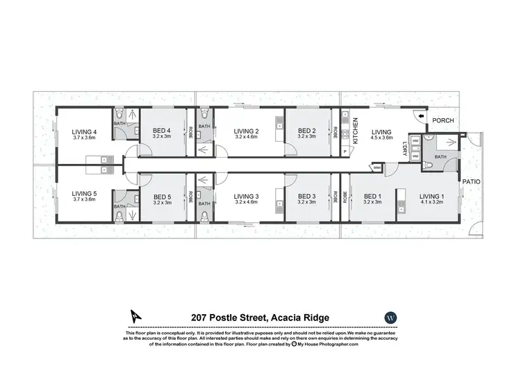 Floorplan of Homely block of units listing, 207 Postle Street, Acacia Ridge QLD 4110