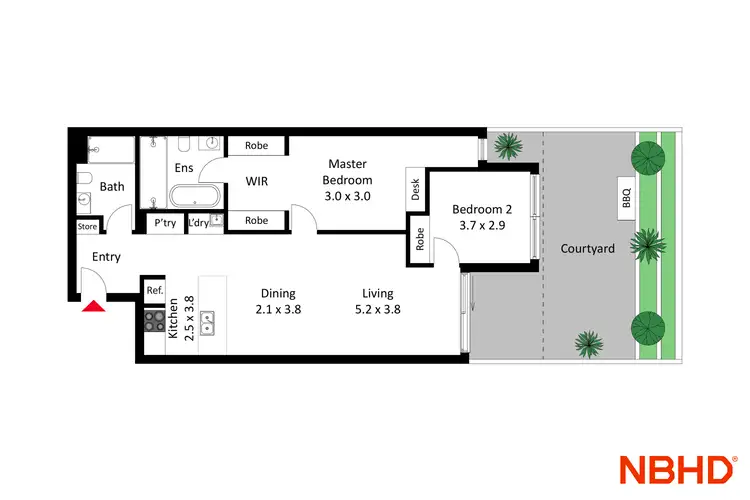 Floorplan of Homely apartment listing, G01/2 Terry Connolly Street, Coombs ACT 2611
