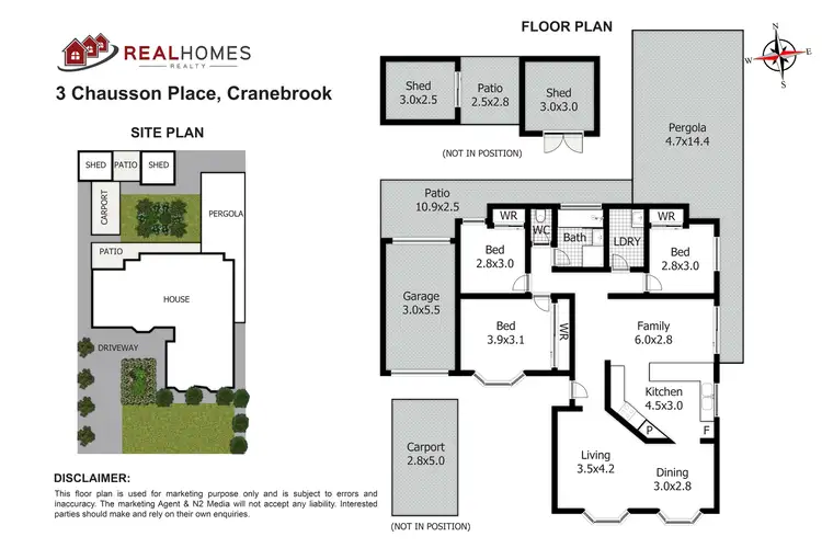 Floorplan of Homely house listing, 3 Chausson Place, Cranebrook NSW 2749