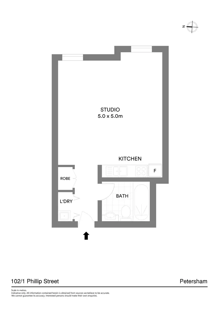 Floorplan of Homely apartment listing, 102/1 Phillip Street, Petersham NSW 2049
