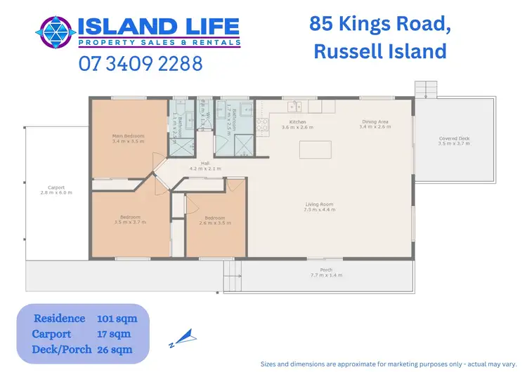 Floorplan of Homely house listing, 85 Kings Road, Russell Island QLD 4184