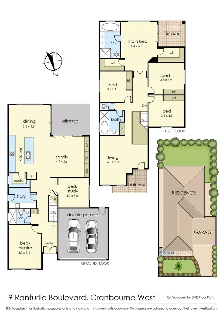 Floorplan of Homely house listing, 9 RANFURLIE BOULEVARD, Cranbourne West VIC 3977