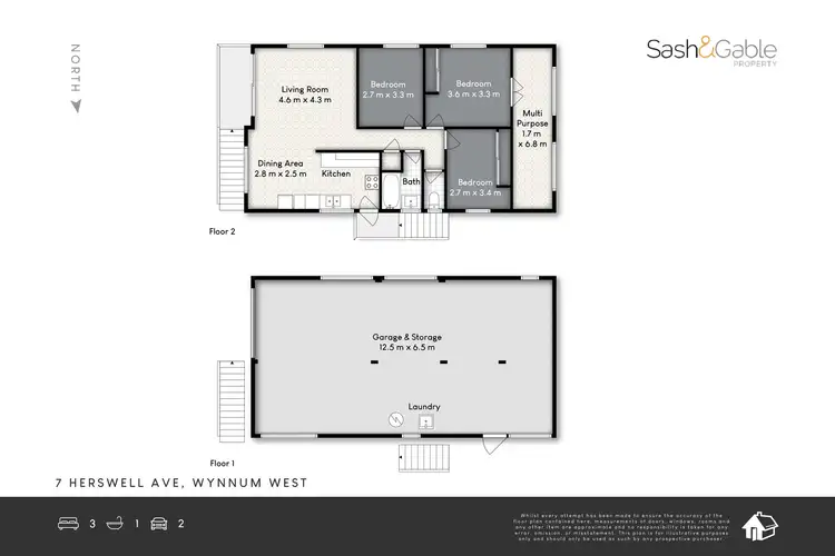 Floorplan of Homely house listing, 7 Herswell Avenue, Wynnum West QLD 4178